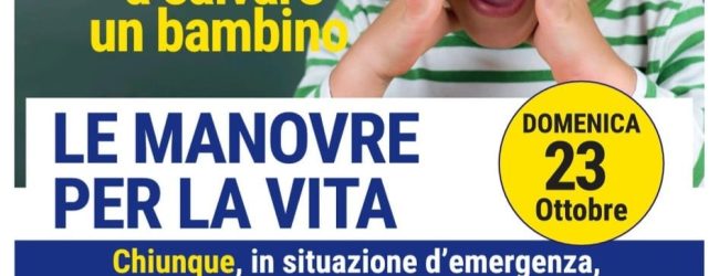 Benevento| “Le manovre per la vita”, il 23 ottobre appuntamento in piazza Castello