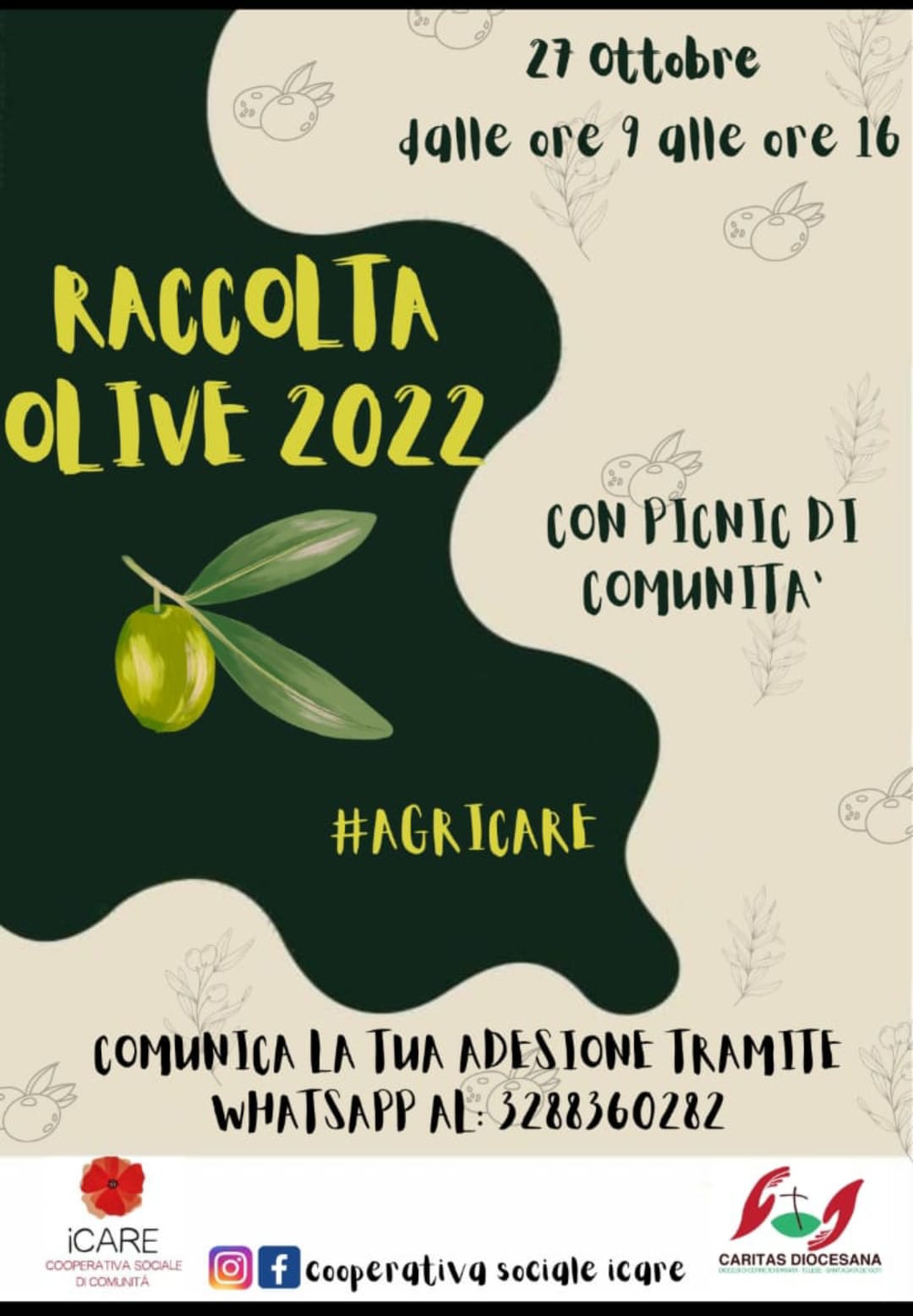 Agricoltura Sociale, ritorna la raccolta di comunità delle olive nel giardino dell’Episcopio di Cerreto Sannita