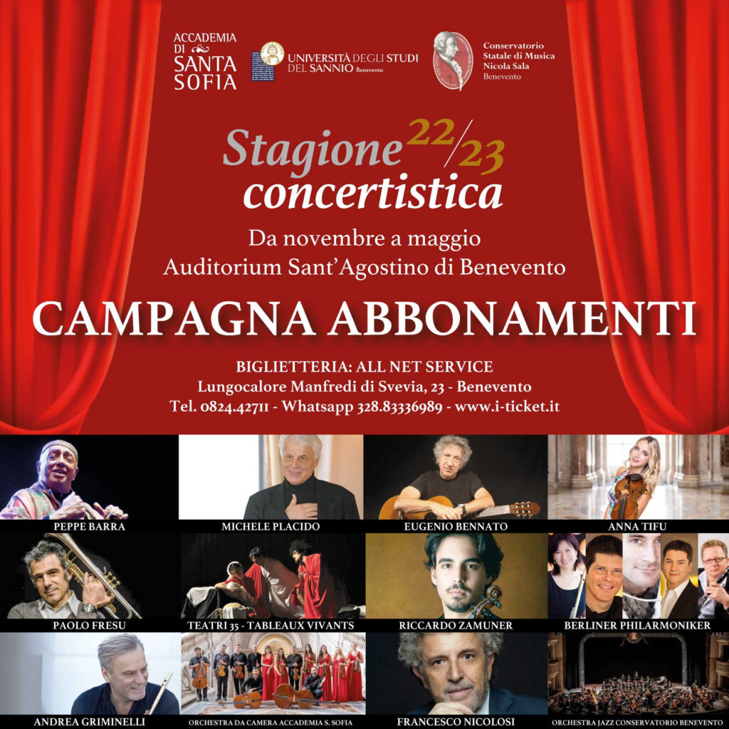 Stagione concertistica Accademia Santa Sofia, al via la campagna abbonamenti