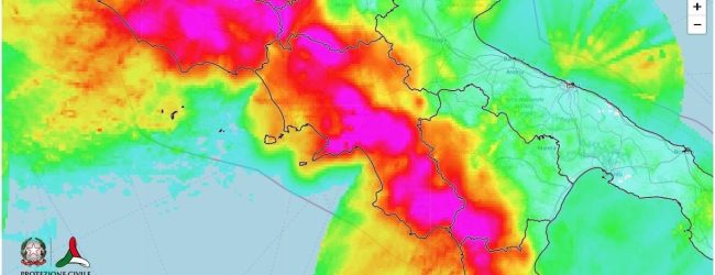 Maltempo, i dati parziali della pioggia caduta oggi in Irpinia