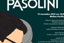 Benevento| “Pasolini100”, sabato appuntamento al Mulino Pacifico