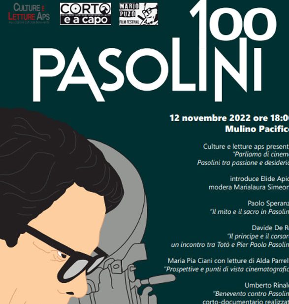 Benevento| “Pasolini100”, sabato appuntamento al Mulino Pacifico