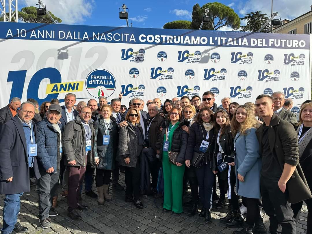 FdI Sannio, grande partecipazione a Roma al decennale del partito