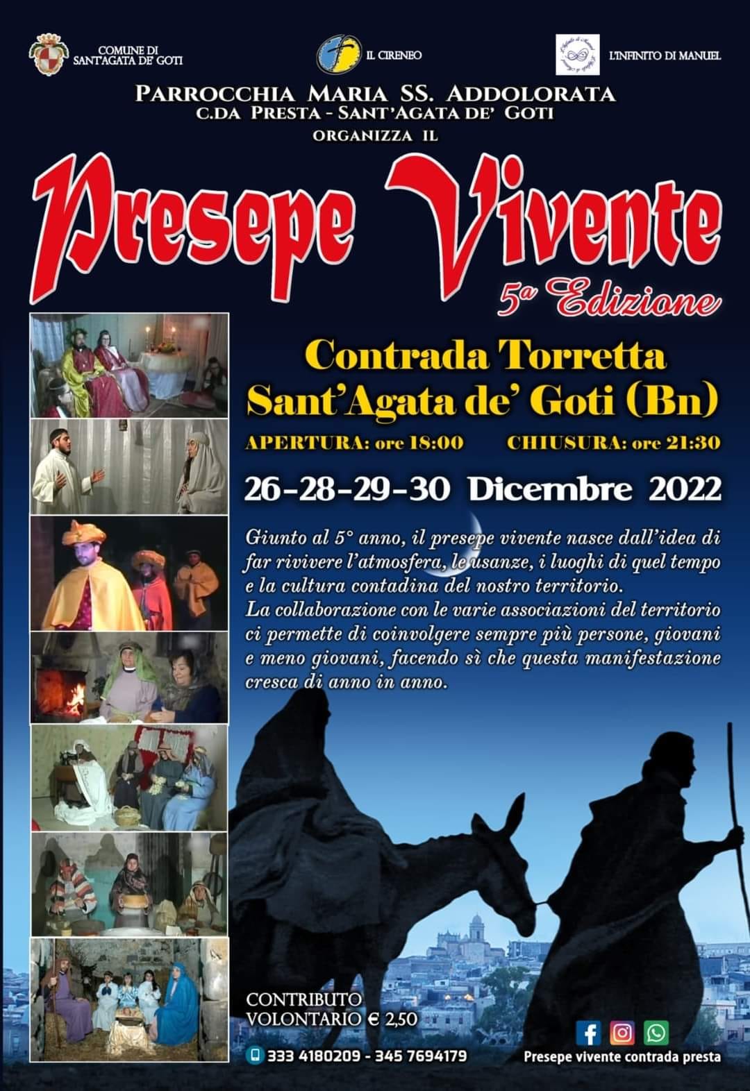 Emozioni e poesia col  Presepe di Sant’Agata De’ Goti
