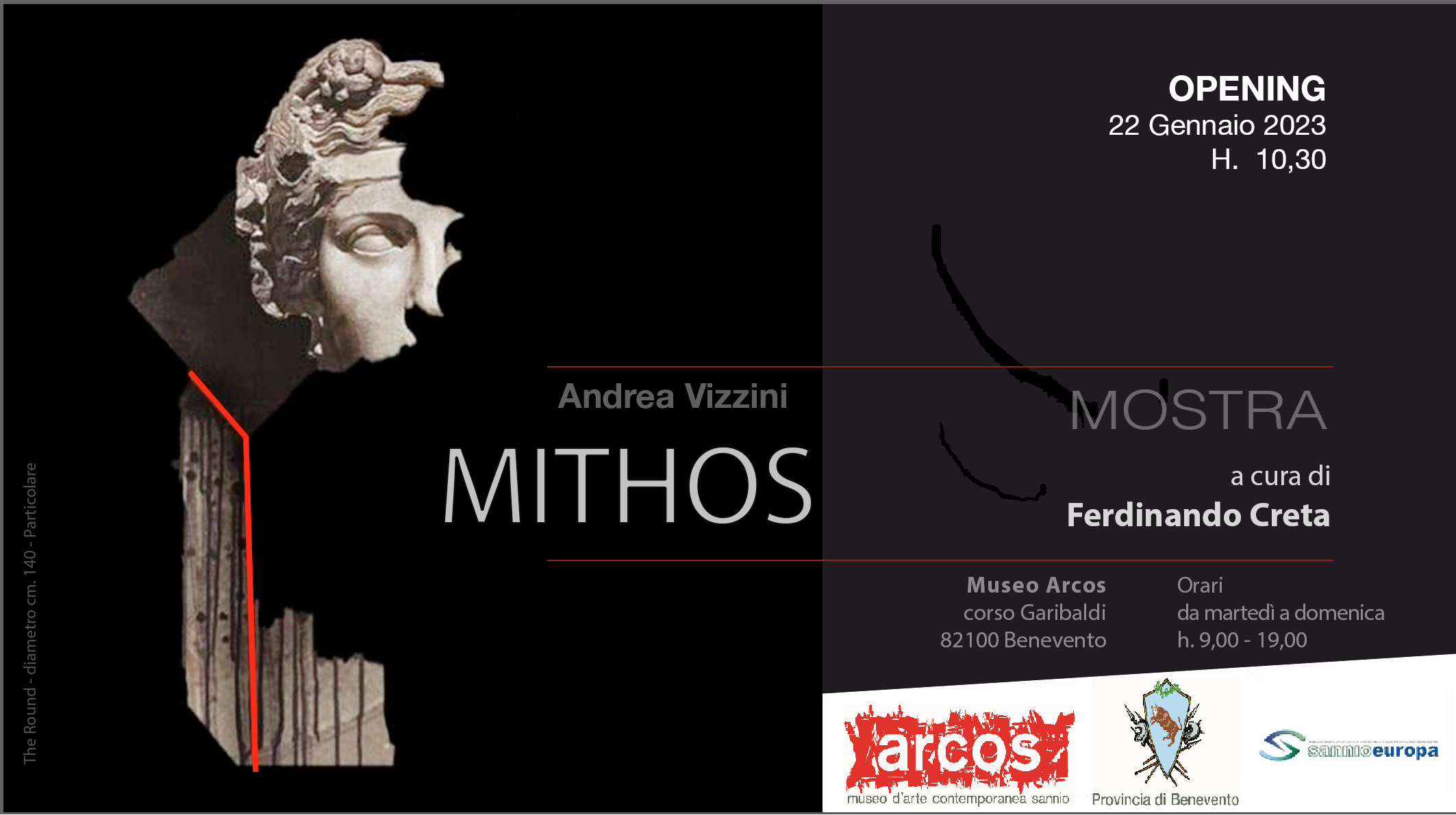 “Mithos” la personale di Andrea Vizzini ad Arcos dal 22 gennaio