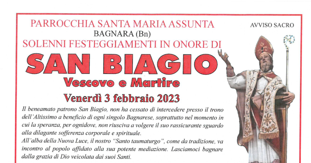 Bagnara in festa per ‘San Biagio’