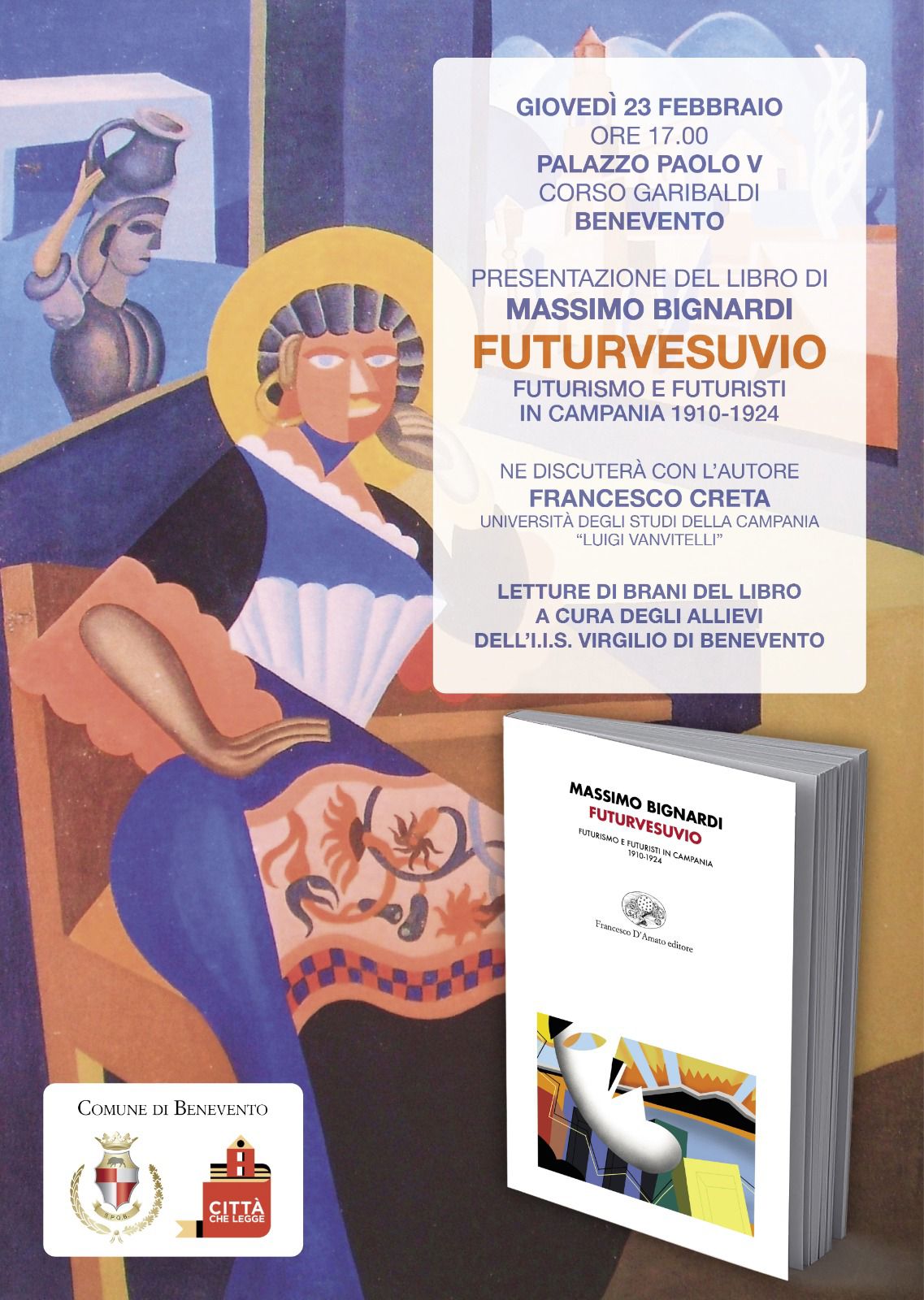 Benevento, giovedi la presentazione del libro “Futurvesuvio” di Massimo Bignardi