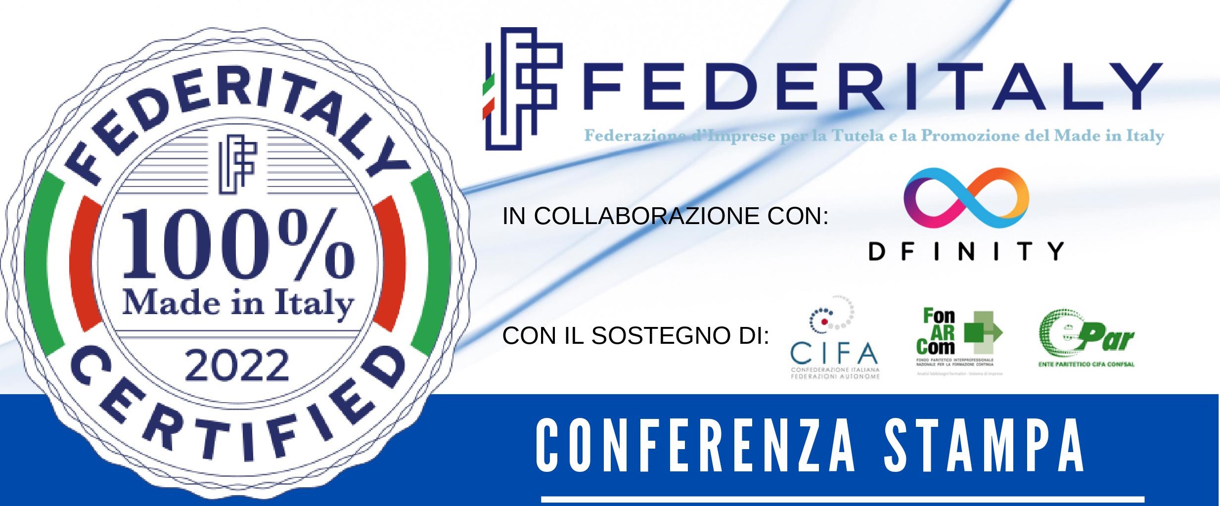 La presentazione del marchio “Federitaly 100% made in Italy” e la partnership con il la Fondazione Dfinity