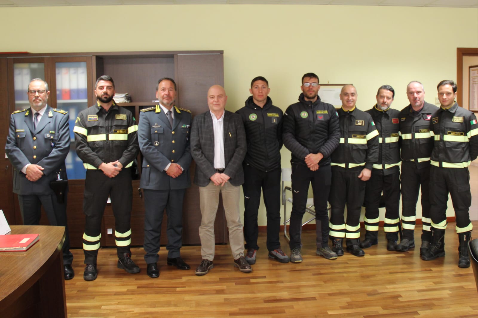 Avellino| I finanzieri del Soccorso Alpino incontrano il procuratore Airoma, i Vigili del fuoco e l’Asl