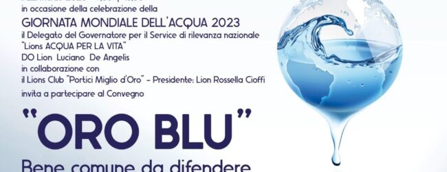 “Oro blu- bene comune da difendere”: Convegno alla Reggia di Portici con Marco Merola