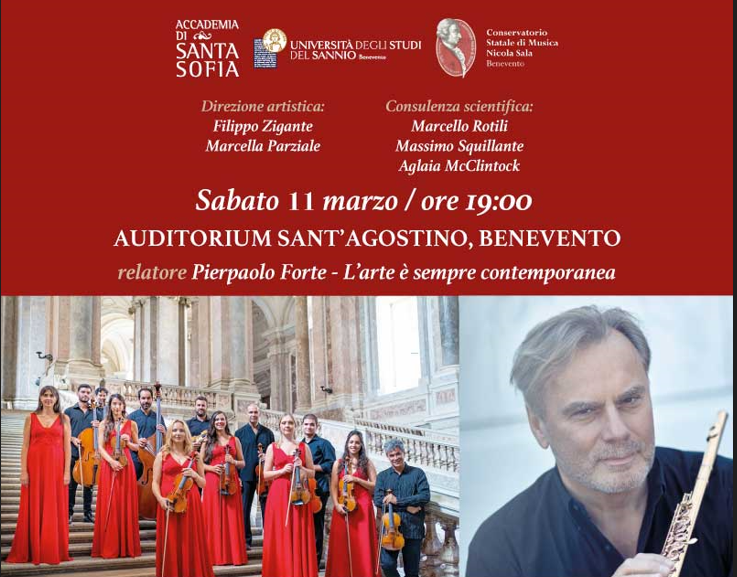 Benevento|Accademia Santa Sofia, al Sant’Agostino la star mondiale del flauto Andrea Griminelli