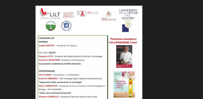 “Settimana Nazionale per la Prevenzione Oncologica’, a Benevento convegno il 30 Marzo