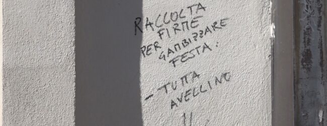 Avellino| “Raccolta firme per gambizzare Festa”: scritta minatoria davanti all’Ufficio Anagrafe