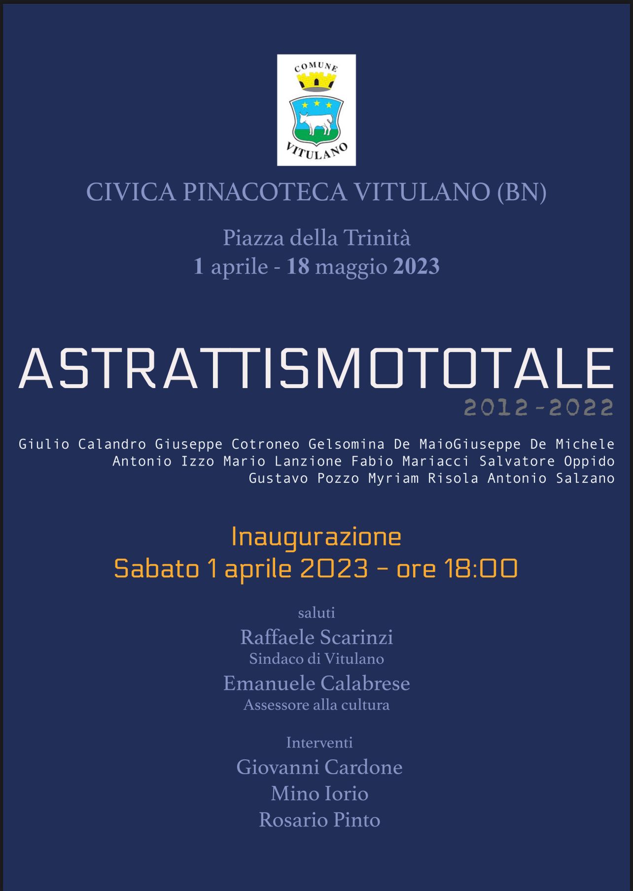 ‘Astrattismo Totale’, si inaugura la mostra alla Civica Pinacoteca Arte Contemporanea