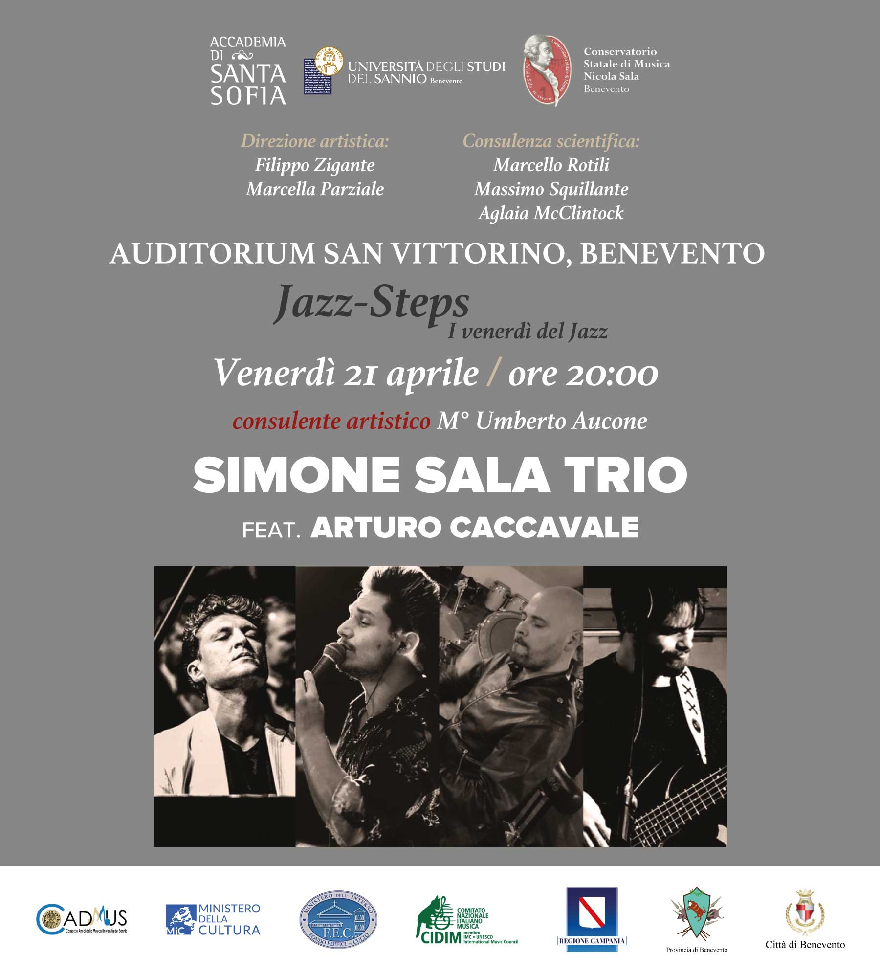 Accademia di Santa Sofia, il 21 aprile appuntamento con il ‘Jazz steps’
