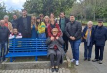 Arpaise Città Europea, inaugurata la panchina blu con i colori dell’Europa