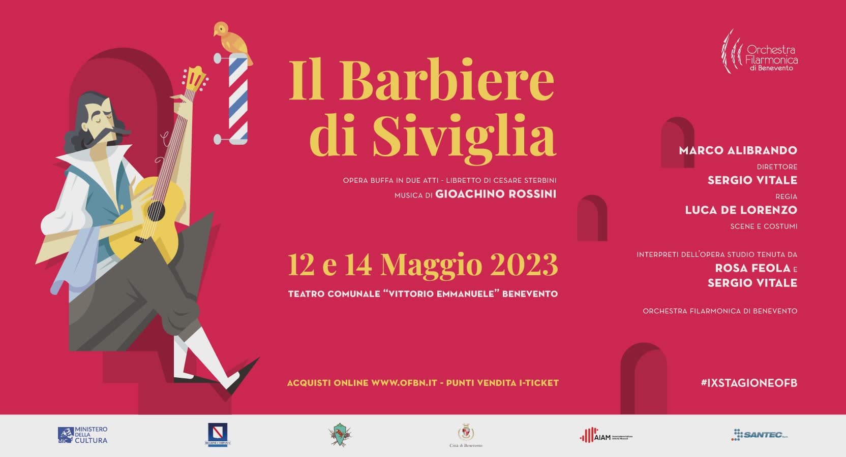 Il 12 e 14 maggio al Teatro Comunale di Benevento andrà in scena “Il Barbiere di Siviglia”