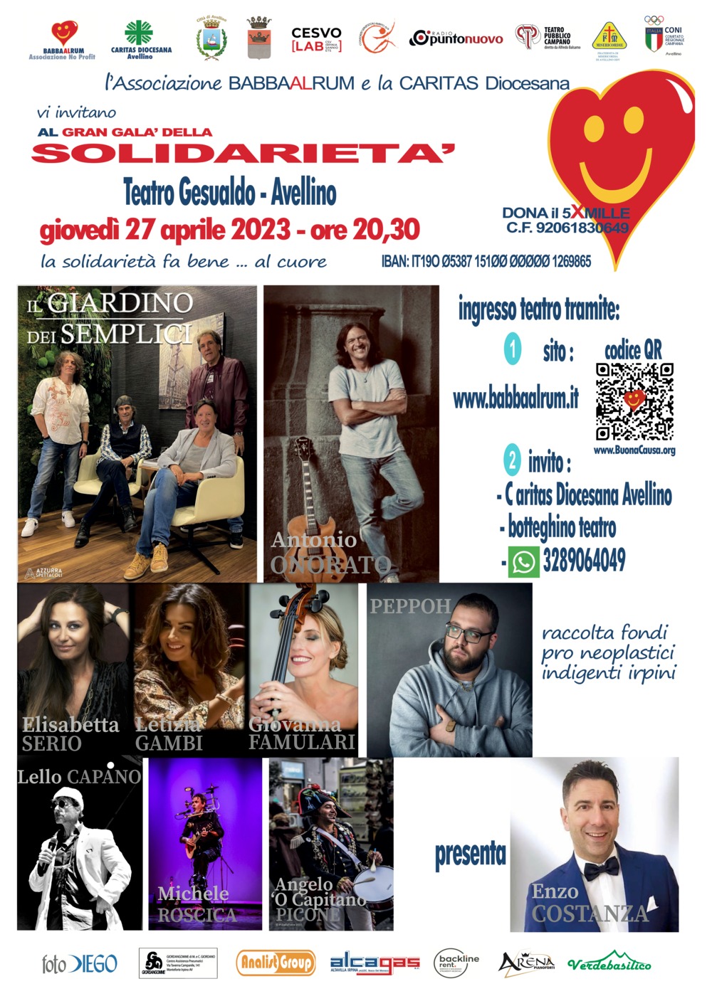 Avellino| Fondi per i pazienti neoplastici indigenti, al Teatro Gesualdo il Gran galà della solidarietà