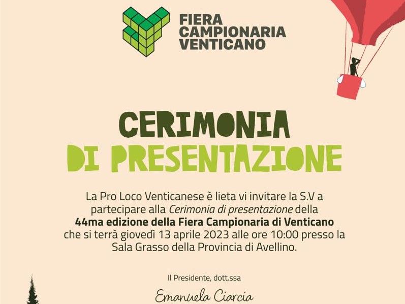 Fiera Campionaria di Venticano, domani la presentazione a Palazzo Caracciolo