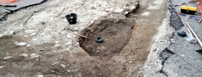 Piazza Cardinal Pacca, archeologi a lavoro