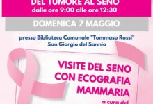 Sannio Donna, domani a San Giorgio del Sannio mattinata di prevenzione al seno