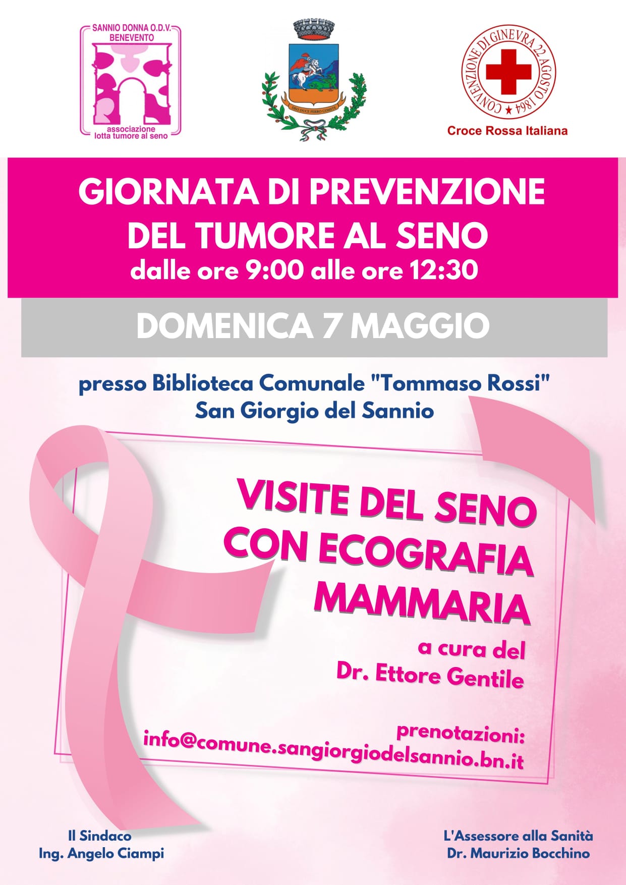 Sannio Donna, domani a San Giorgio del Sannio mattinata di prevenzione al seno