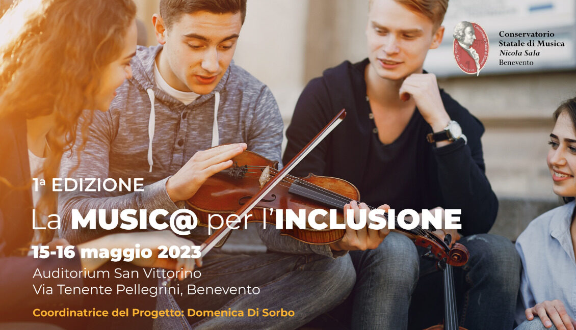 “La Music@ per l’inclusione”: il Conservatorio Nicola Sala organizza una due giorni dedicata alla formazione
