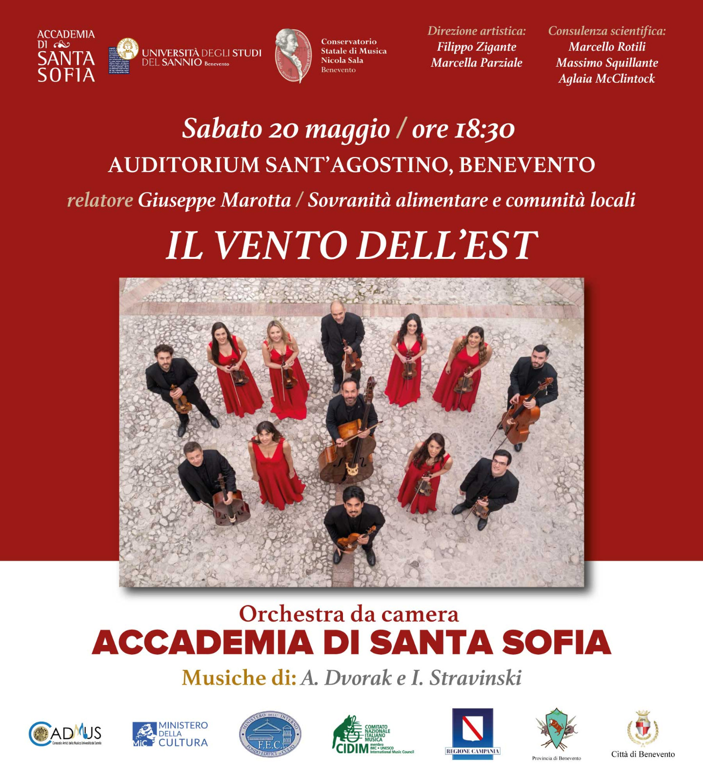 Orchestra da Camera Accademia di S.Sofia, concerto anticipato alle 18.30 di sabato