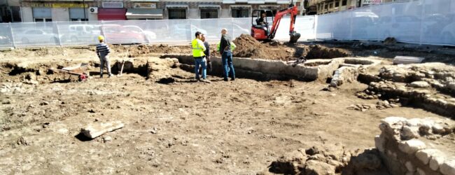 Piazza Cardinal Pacca, gli scavi proseguono
