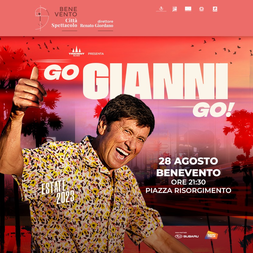 Benevento Città Spettacolo, al via la prevendita per il concerto di Gianni Morandi