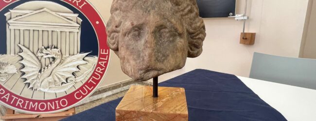 La Valle Caudina si “riappropria” di una scultura in marmo raffigurante la dea Atena