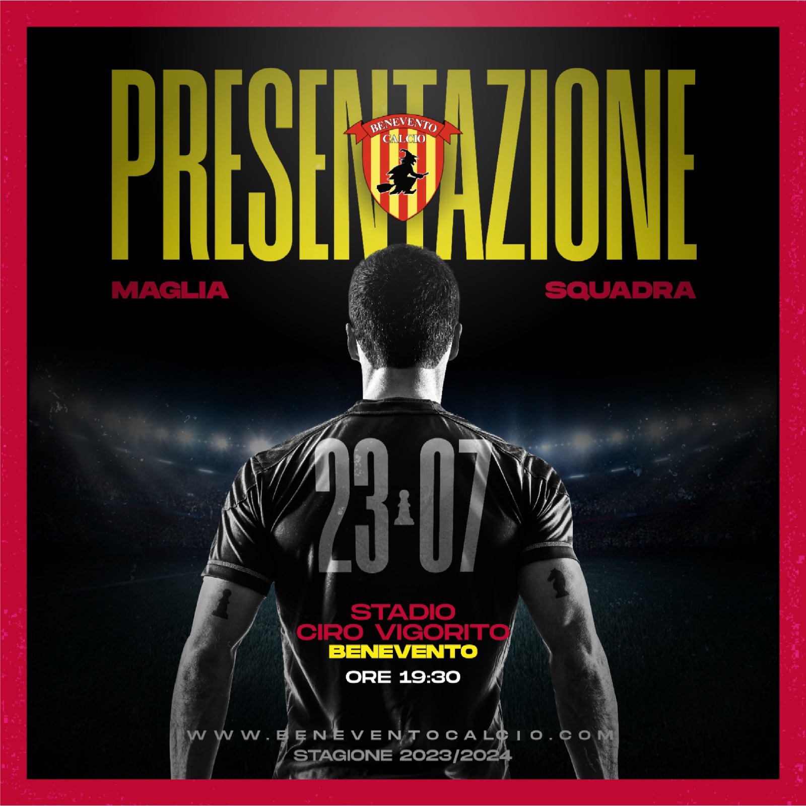 Benevento Calcio, il 23 luglio la presentazione di squadra e nuova maglia