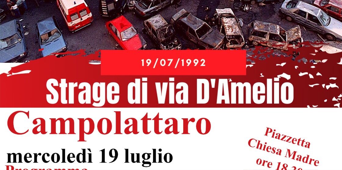 Anniversario strage di via D’Amelio, incontro a Campolattaro con il Procuratore Policastro