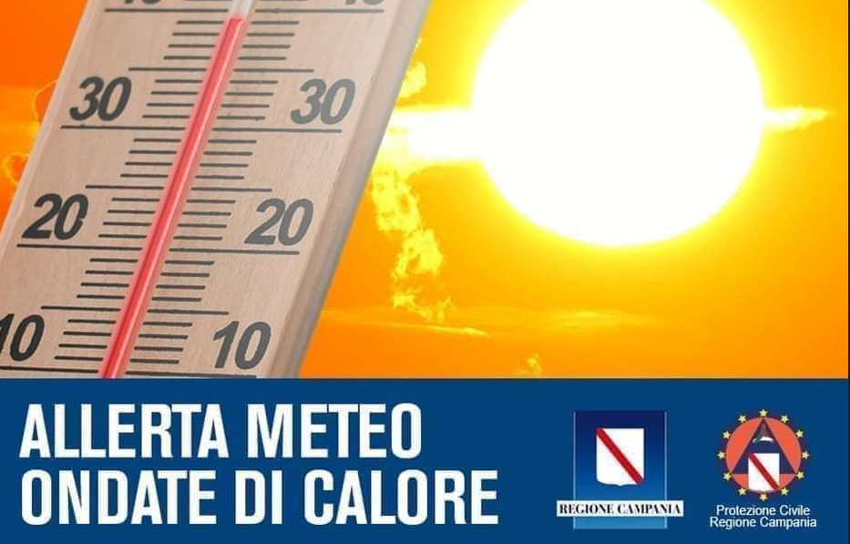 Ondate di calore, prorogata fino al 26 Luglio l’allerta della Protezione Civile della Campania
