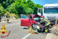 Avellino| Camion contro auto sulla Variante 7 bis, coniugi feriti trasportati al Moscati