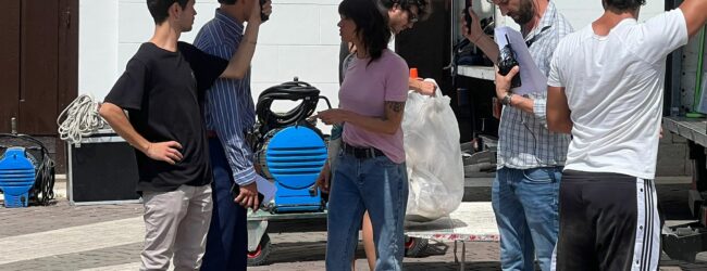 Asia Argento a Benevento per le riprese del film di Renato Giordano “Qui staremo benissimo”