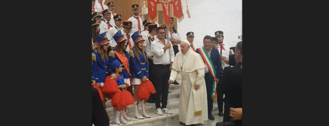 I “colori” di Castelvenere protagonisti nell’udienza con Papa Francesco