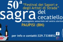 Paupisi| Festival dei Sapori e degli Artisti di Strada – Sagra del Cecatiello, domani si alza il sipario