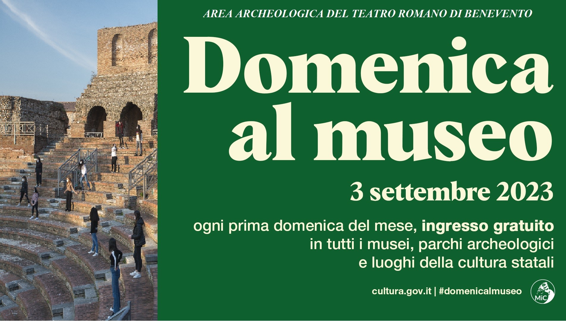 “Domenica al Museo”: ingresso gratuito al Teatro Romano di Benevento