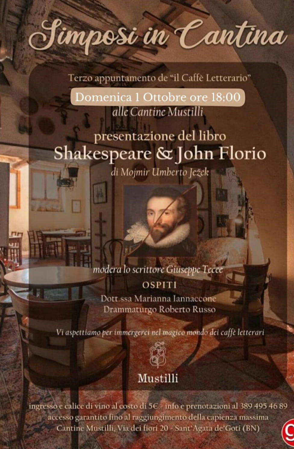 Sant’Agata De’ Goti: “Simposi in Cantina” terzo appuntamento de “Il Caffè Letterario” con Mojmir Jezek