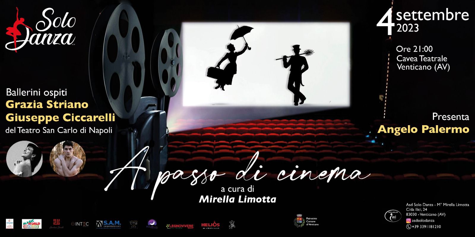 “A passo di cinema” a cura di Mirella Limotta. Il 4 settembre a Venticano