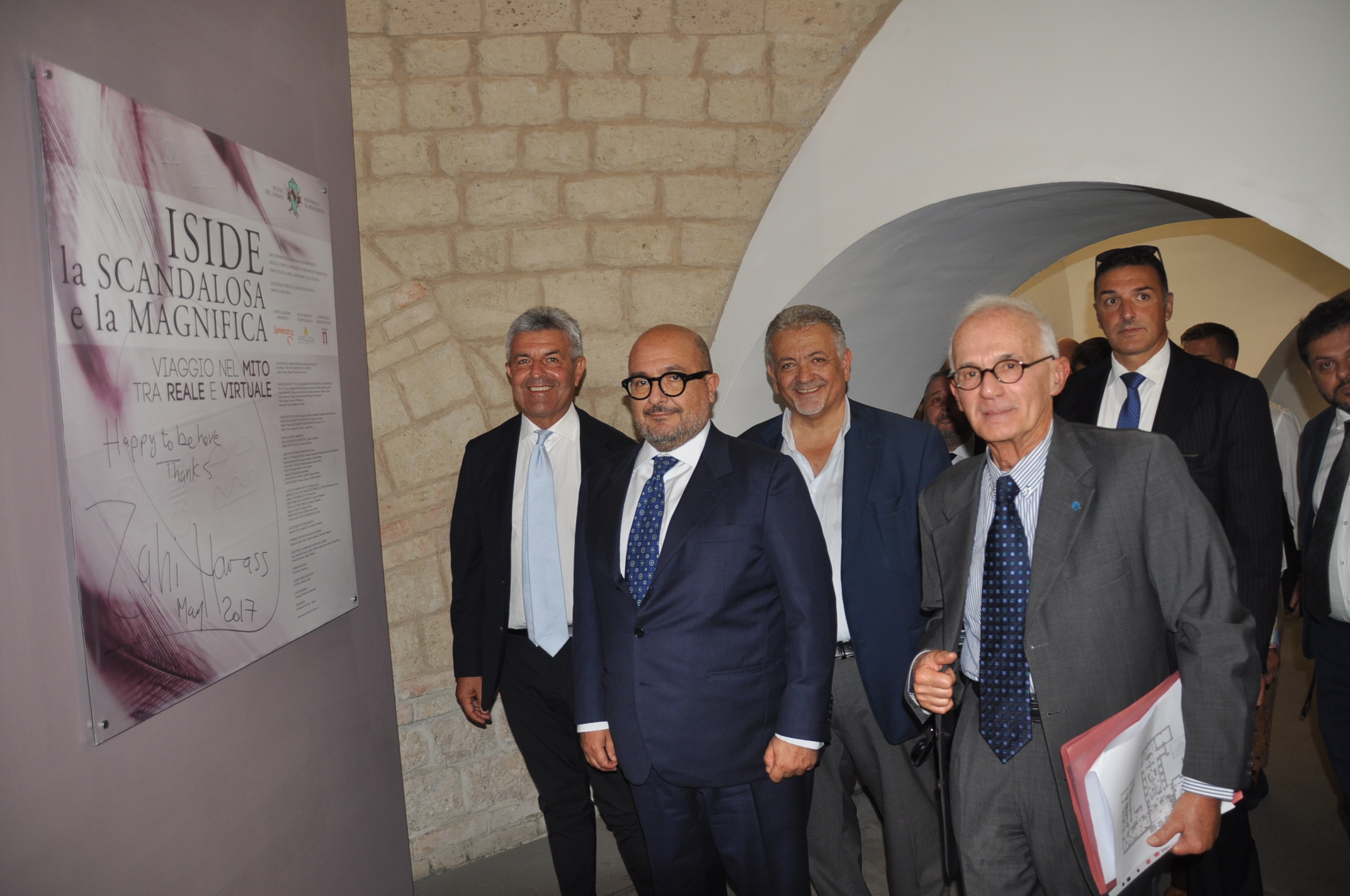 Il Ministro Sangiuliano al tempio Isiaco di Benevento