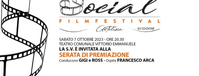 Social Film Festival Artelesia, il Gala di Premiazione con Francesco Arca e Gigi & Ross