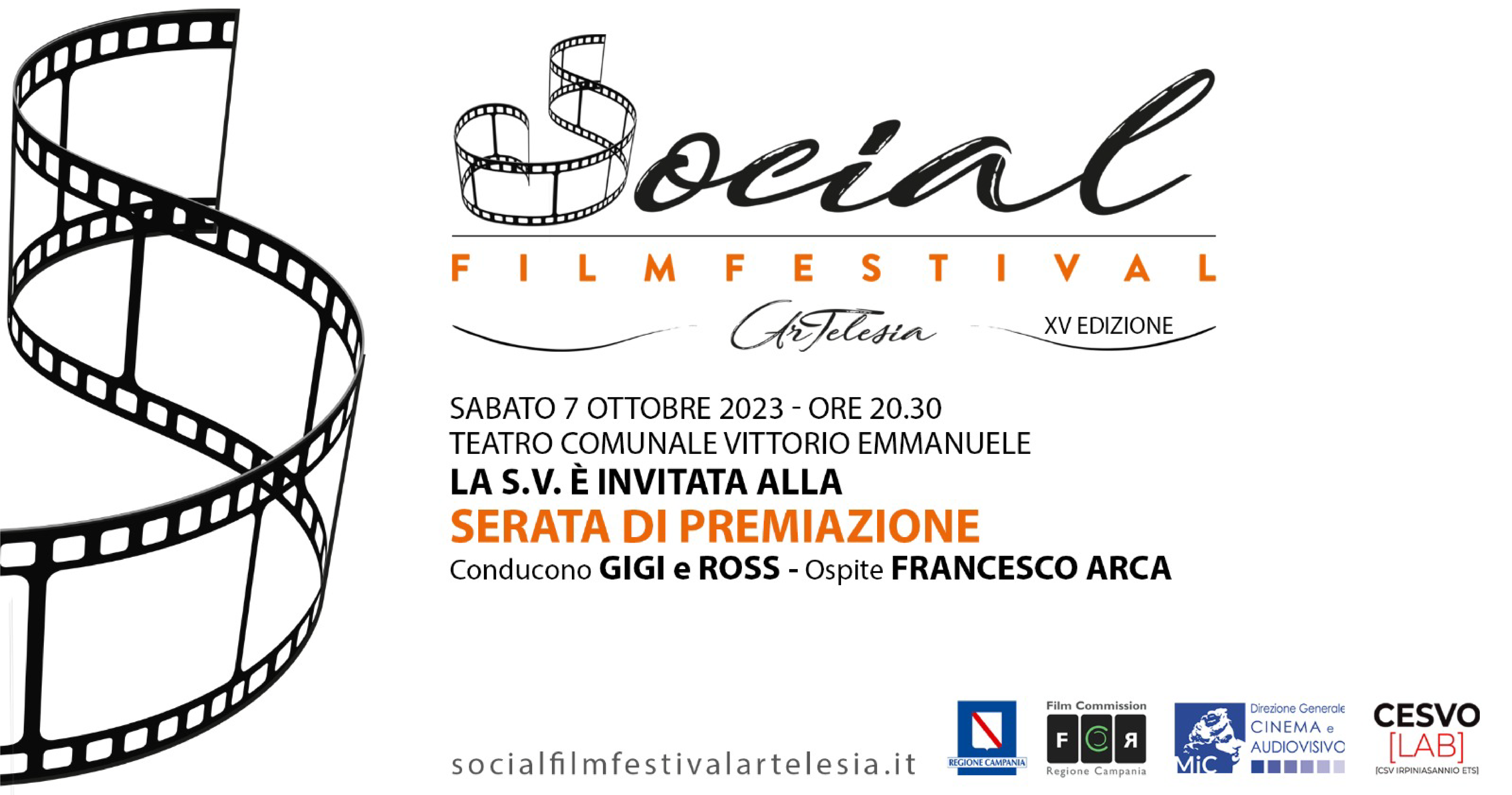 Social Film Festival Artelesia, il Gala di Premiazione con Francesco Arca e Gigi & Ross