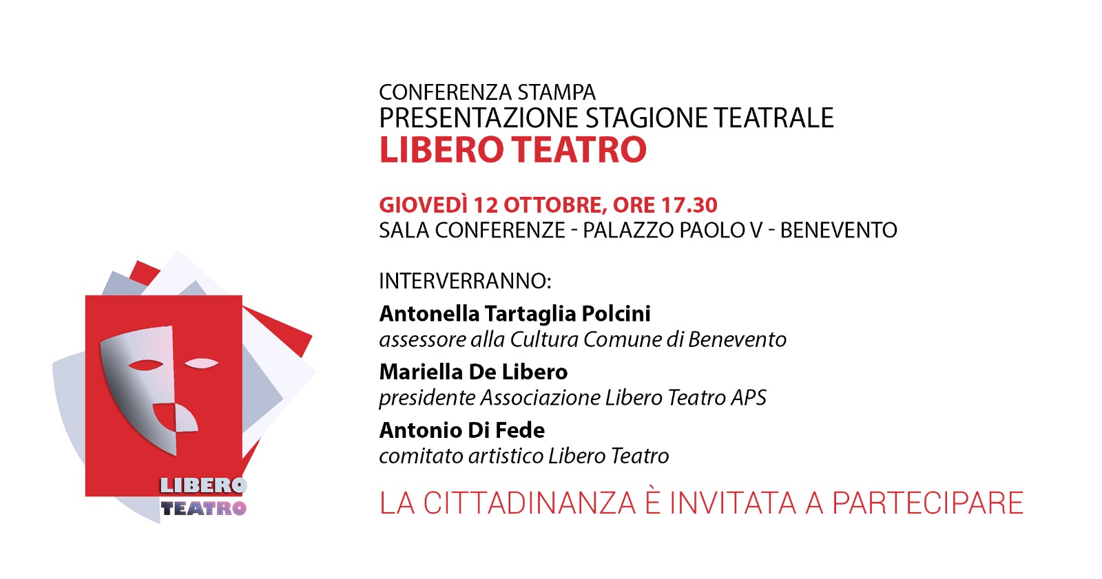 Benevento, Libero Teatro presenta le nuove attività teatrali 2023-2024