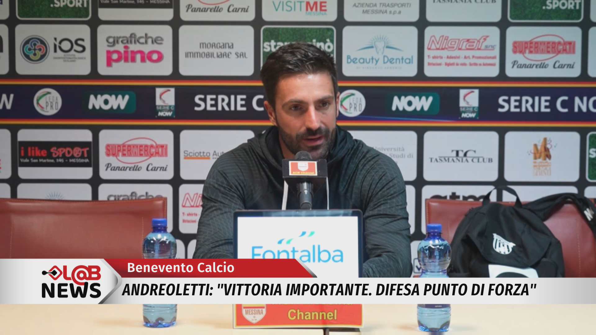 Benevento, Andreoletti: “La difesa è un punto di forza. Vittoria importante a Messina”