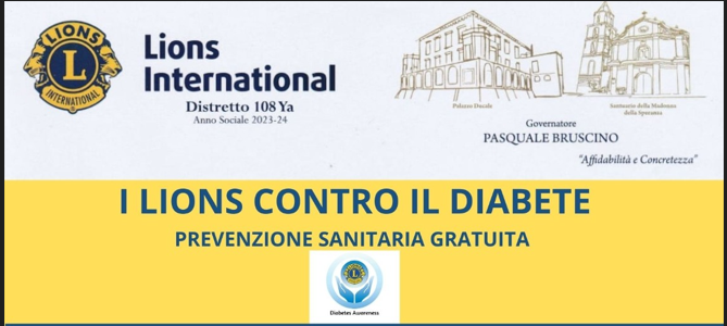 ‘I Lions contro il Diabete’, l’evento a Benevento