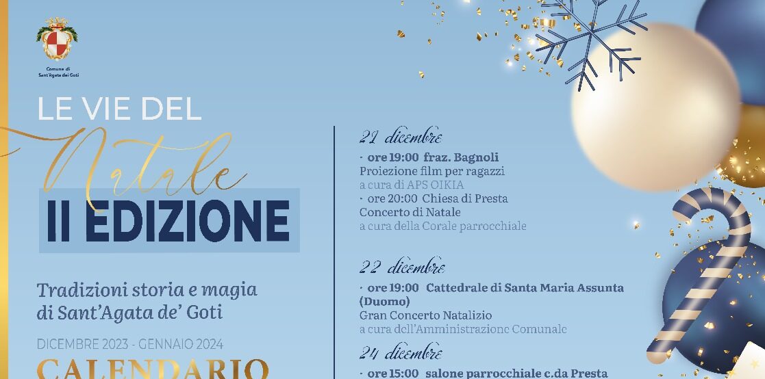 A Sant’Agata de’ Goti si accende Il Natale