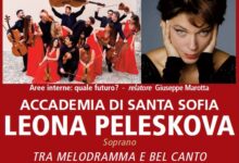 Accademia Santa Sofia: giovedi 14 Dicembre appuntamento con il soprano ceco Leona Peleskova