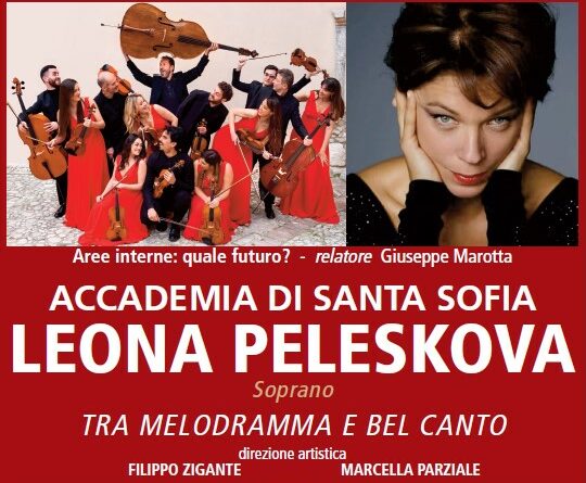 Accademia Santa Sofia: giovedi 14 Dicembre appuntamento con il soprano ceco Leona Peleskova